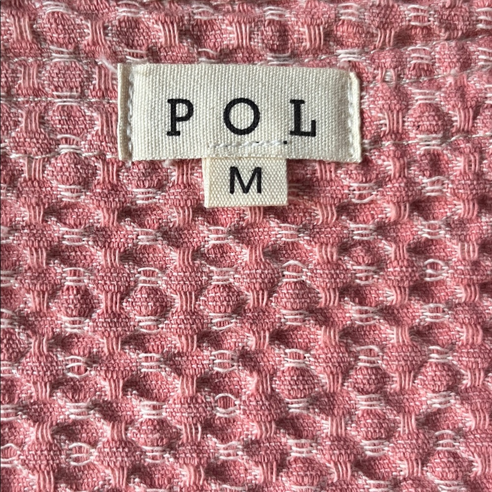 NWOT POL Coral Bouclé Cropped Pocket Jacket with a bit oversized flair. - Picture 2 of 7